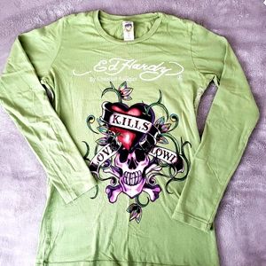 Ed Hardy long sleeve top S